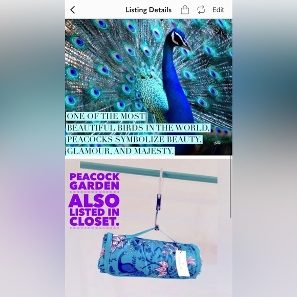 Vera Bradley Picnic Blanket Large w Carrying Handle ✨ Palm Floral - Picture 5 of 12